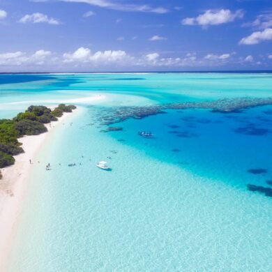 Maldives blue water